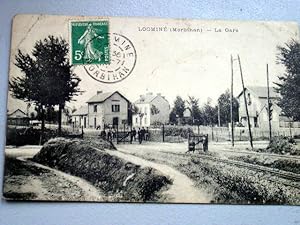 Bild des Verkufers fr Carte Postale Ancienne - LOCMINE (Morbihan). La Gare. zum Verkauf von JOIE DE LIRE