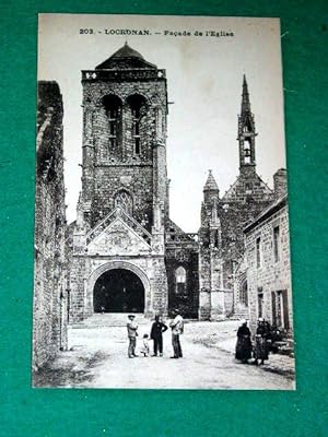 Image du vendeur pour Carte Postale Ancienne - 203 - LOCRONAN - Faade de l'Eglise. mis en vente par JOIE DE LIRE