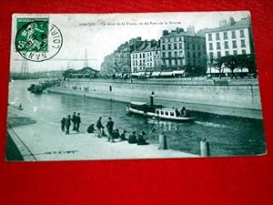 Image du vendeur pour Carte Postale Ancienne - NANTES - Le Quai de la Fosse, vu du Pont de la Bourse. mis en vente par JOIE DE LIRE
