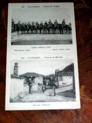 Image du vendeur pour Carte Postale Ancienne - 135- SALONIQUE. Gendarmes Italiens. 152 - Fontaine de Mevlan. mis en vente par JOIE DE LIRE