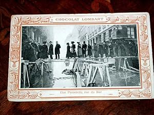 Bild des Verkufers fr Carte Postale Ancienne - CHOCOLAT LOMBART - Une Passerelle rue du BAC. Carte publicitaire. zum Verkauf von JOIE DE LIRE