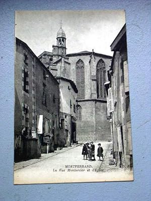 Bild des Verkufers fr Carte Postale Ancienne - MONTFERRAND. La Rue Montorcier et l'Eglise. zum Verkauf von JOIE DE LIRE