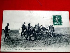 Image du vendeur pour Carte Postale Ancienne - 74 - L'ARMEE FRANCAISE - ARTILLERIE - A bras, en avant. mis en vente par JOIE DE LIRE