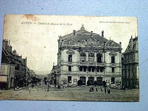 Image du vendeur pour Carte Postale Ancienne - AUTUN - Thtre et Avenue de la Gare. mis en vente par JOIE DE LIRE