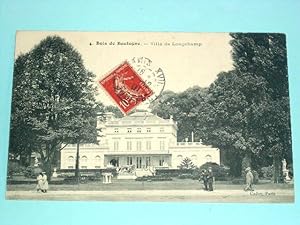 Bild des Verkufers fr Carte Postale Ancienne - 4 - BOIS DE BOULOGNE - Villa de Longchamp. zum Verkauf von JOIE DE LIRE