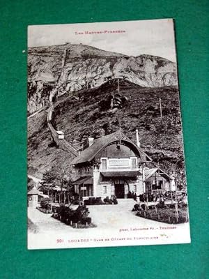 Bild des Verkufers fr Carte Postale Ancienne - LOURDES - Gare de dpart du Funiculaire. zum Verkauf von JOIE DE LIRE