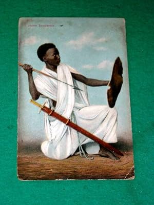 Image du vendeur pour Carte Postale Ancienne - SOUDAN - Jeune Guerrier Soudanais. mis en vente par JOIE DE LIRE