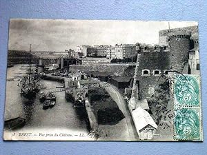 Bild des Verkufers fr Carte Postale Ancienne - 58 - BREST - Vue prise du Chteau. zum Verkauf von JOIE DE LIRE