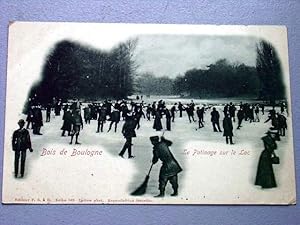 Bild des Verkufers fr Carte Postale Ancienne - Bois de Boulogne - le patinage sur le Lac. zum Verkauf von JOIE DE LIRE