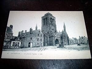 Image du vendeur pour Carte Postale Ancienne - 4 - LOCRONAN. La Place et l'Eglise. LL mis en vente par JOIE DE LIRE