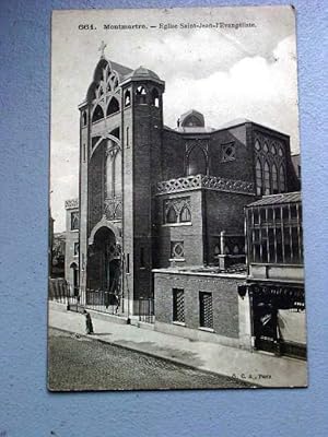 Bild des Verkufers fr Carte Postale Ancienne - 661 - MONTMARTRE. Eglise Saint-Jean l'Evangliste. zum Verkauf von JOIE DE LIRE