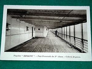 Imagen del vendedor de Carte Postale Ancienne - PAQUEBOT "ESPAGNE". Pont-Promenade des 1res classes. a la venta por JOIE DE LIRE