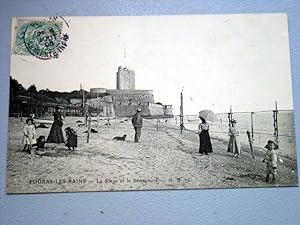 Bild des Verkufers fr Carte Postale Ancienne - FOURAS-LES-BAINS - La Plage et le Smaphore. G.B. zum Verkauf von JOIE DE LIRE