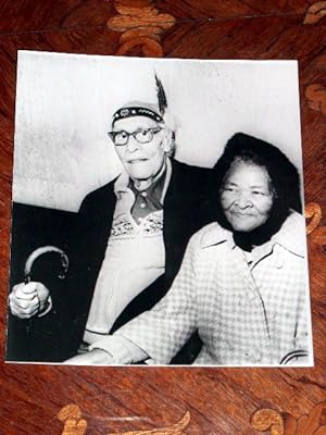 Très belle photographie de presse : Détroit, Le révérend Francis C.Stayton 110 ans, un indien Che...