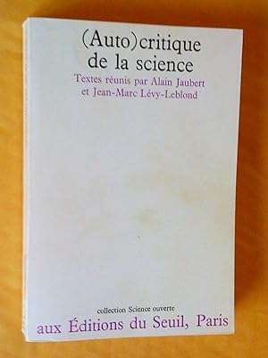 Image du vendeur pour (Auto) critique de la science mis en vente par Claudine Bouvier