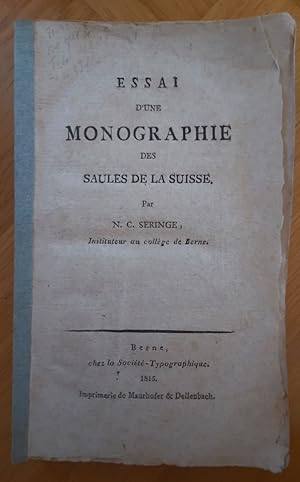 Essai d`une monographie des saules de la Suisse.