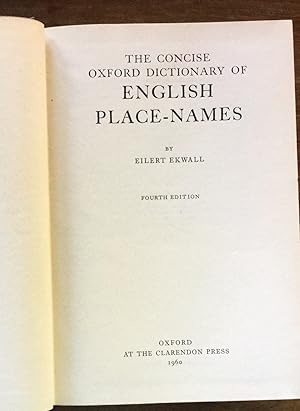 The Concise Oxford Dictionary of English Place-Names (4th edition)