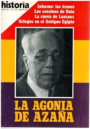 Seller image for REVISTA HISTORIA 16, N 178, AO XV, FEBRERO 1991: LA AGONA DE AZAA; Y OTROS for sale by Librera Dilogo