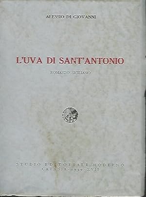 Bild des Verkufers fr L'UVA DI SANT'ANTONIO zum Verkauf von librisaggi