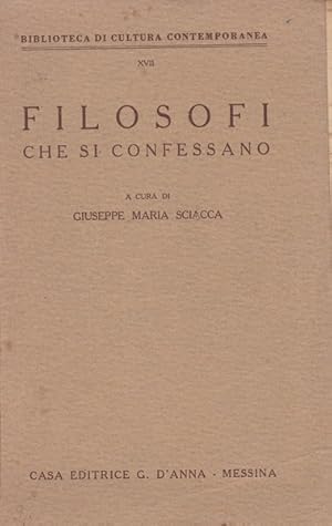 Seller image for Filosofi che si confessano for sale by librisaggi