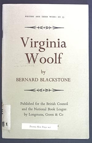 Seller image for Virginia Woolf. Writers and their work No. 33. for sale by books4less (Versandantiquariat Petra Gros GmbH & Co. KG)