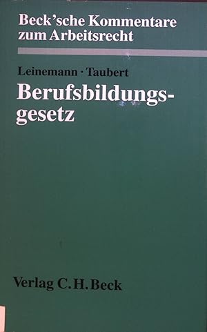 Immagine del venditore per Berufsbildungsgesetz : Kommentar. Beck'sche Kommentare zum Arbeitsrecht ; Band. 27 venduto da books4less (Versandantiquariat Petra Gros GmbH & Co. KG)