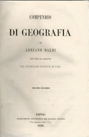 COMPENDIO DI GEOGRAFIA - Volume secondo