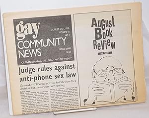 Seller image for GCN: Gay Community News; the weekly for lesbians and gay males; vol. 18, #7, August 17 - 31, 1990; August Book Review for sale by Bolerium Books Inc.