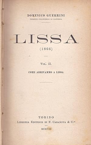 Image du vendeur pour Lissa (1866). II. mis en vente par librisaggi