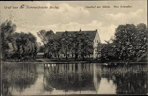 Ansichtskarte / Postkarte Bucha Dahlen in Sachsen, Gasthof zur Mühle - Inhaber: Max Scheufler