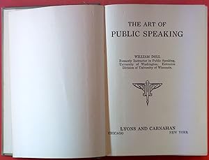 Imagen del vendedor de The Art Of Public Speaking a la venta por biblion2