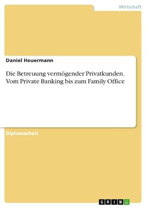 Immagine del venditore per Die Betreuung vermgender Privatkunden. Vom Private Banking bis zum Family Office venduto da AHA-BUCH GmbH