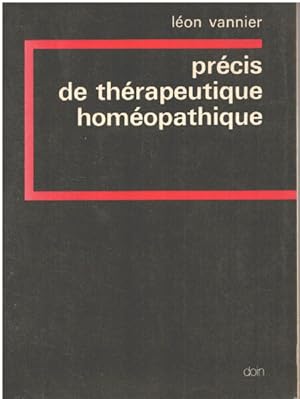Image du vendeur pour Prcis de thrapeutique homopatique mis en vente par librairie philippe arnaiz