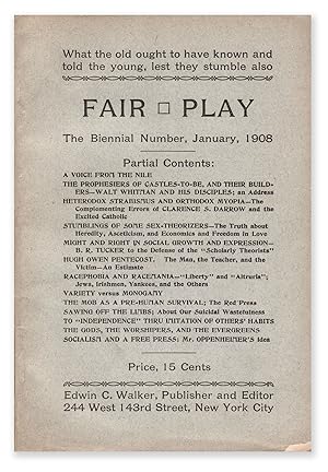 Fair Play, No. 3, The Biennial Number, January, 1908