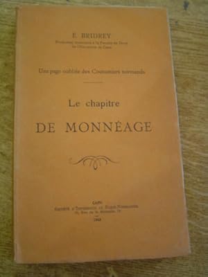 Imagen del vendedor de Une page oublie des Coutumiers Normands Le chapitre de Monnage a la venta por Le livre de sable