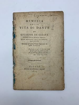 Memoria sulla vita di Dante