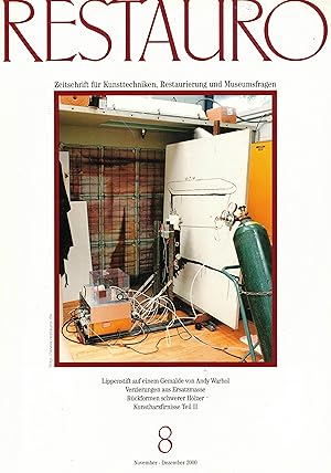 Seller image for Restauro. Einzelheft 8 November / Dezember 2000. Zeitschrift fr Kunsttechniken, Restaurierung und Museumsfragen. Mitteilungen der IADA (106. Jahrgang) for sale by Paderbuch e.Kfm. Inh. Ralf R. Eichmann