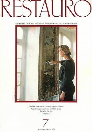 Seller image for Restauro. Einzelheft 7 September / Oktober 2000. Zeitschrift fr Kunsttechniken, Restaurierung und Museumsfragen. Mitteilungen der IADA (106. Jahrgang) for sale by Paderbuch e.Kfm. Inh. Ralf R. Eichmann