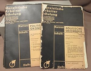 Seller image for Marxistische Arbeiterschulung. 1. Kursus, Politische konomie. Heft 2 - 10 (9 Hefte von 10). for sale by Dieter Eckert