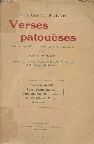 Image du vendeur pour Verses patouses - Avec, en regard, une traduction en vers franais par Paul Paget mis en vente par Le-Livre