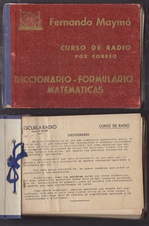 CURSO DE RADIO POR CORREO. DICCIONARIO - FOTMULARIO - MATEMATICAS