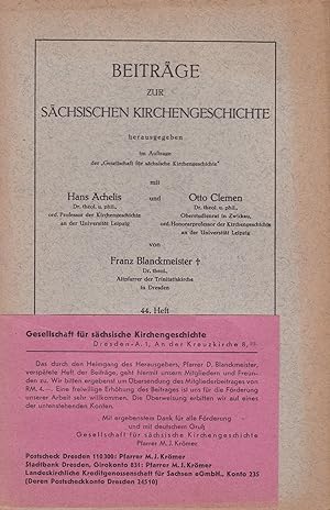 Bild des Verkufers fr Beitrge zur schsischen Kirchengeschichte. HIER: 44. Heft (Jahresheft fr 1935) zum Verkauf von Antiquariat Kastanienhof