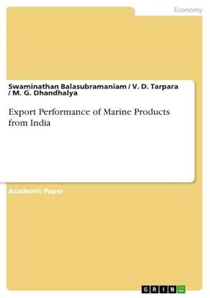 Bild des Verkufers fr Export Performance of Marine Products from India zum Verkauf von AHA-BUCH GmbH