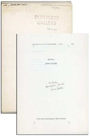 Seller image for SOLO FACES - PUBLISHER'S LONG GALLEYS, INSCRIBED for sale by Captain Ahab's Rare Books, ABAA