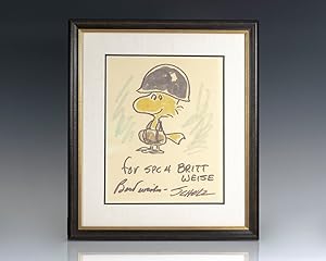 Charles Schulz Signed Woodstock Drawing.