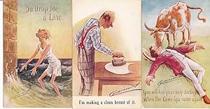 Seller image for Cows-lips / Clean Breasr / Drop me a Line. 3 postcards for sale by Barter Books Ltd