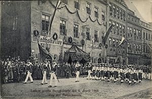 Bild des Verkufers fr Ansichtskarte / Postkarte Freiberg in Sachsen, Letzte groe Bergparade 1905, Zug der Bergschmiede, Ratskeller zum Verkauf von akpool GmbH