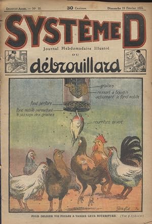 Journal hebdomadaire illustré du débrouillard. N° 35. En couverture : Pour obliger vos poules à v...