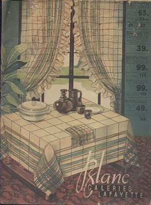 Catalogue des Galeries Lafayette. Blanc. Vers 1936.