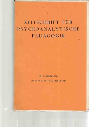 Seller image for Zeitschrift fr psychoanalytische Pdagogik. (RAUBDRUCK). III. Jahrgang (Oktober 1928 - Dezember 1929). (Verlag der Zeitschrift fr psychoanalytische Pdagogik; Wien 1928). for sale by Fundus-Online GbR Borkert Schwarz Zerfa